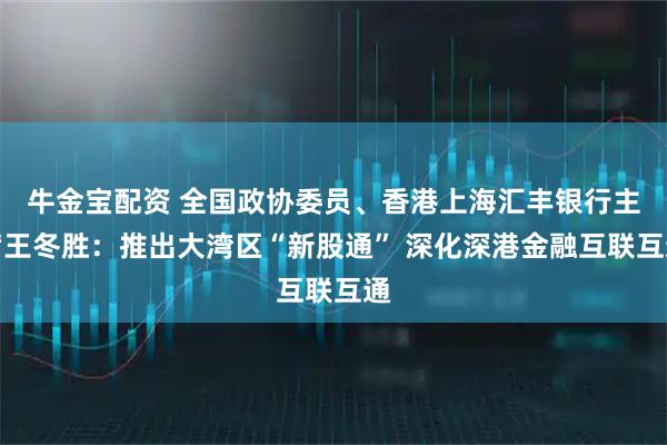 牛金宝配资 全国政协委员、香港上海汇丰银行主席王冬胜：推出大湾区“新股通” 深化深港金融互联互通