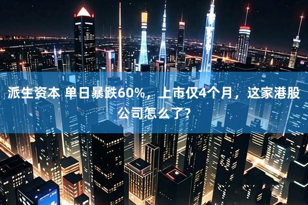 派生资本 单日暴跌60%，上市仅4个月，这家港股公司怎么了？