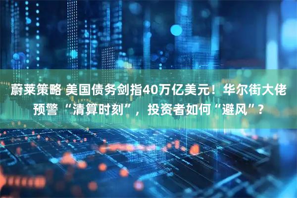 蔚莱策略 美国债务剑指40万亿美元！华尔街大佬预警 “清算时刻”，投资者如何“避风”?