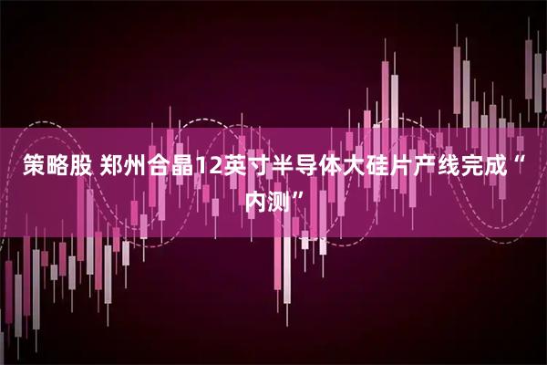 策略股 郑州合晶12英寸半导体大硅片产线完成“内测”